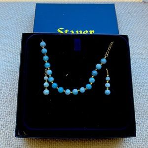 Stauer Aquamarine bracelet and earrings